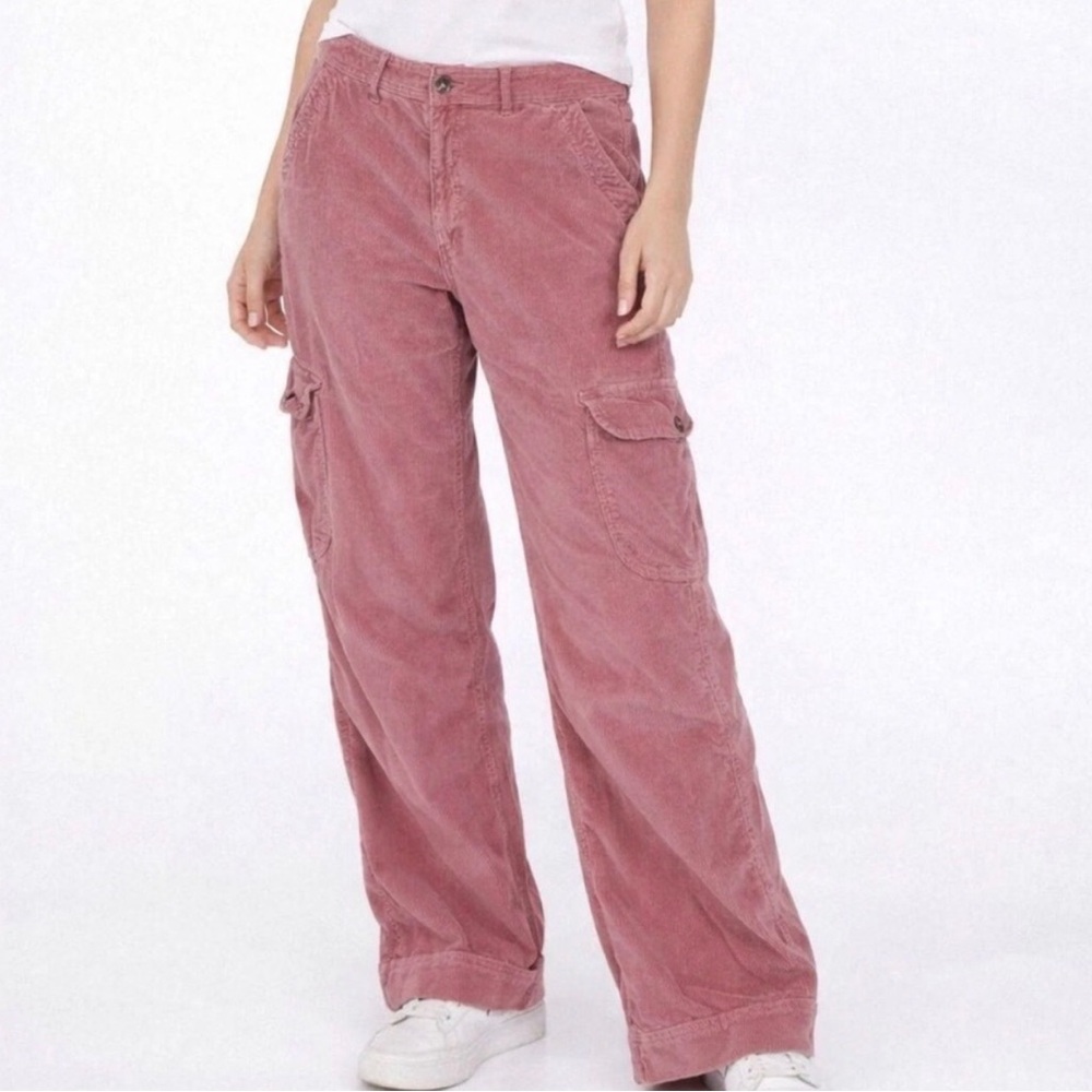 AE - Baggy Wide Leg Corduroy Cargo Pants - Picture 10 of 10